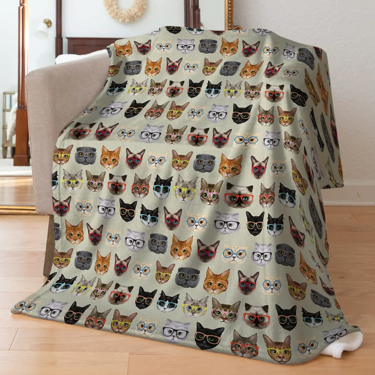 Cute Cat Blankets Fuzzy Soft Cozy Blankets and Throws Warm Lightweight Plush Lap Blanket for Women Men
Cute Cat Blankets Fuzzy Soft Cozy Blankets and Throws Warm Lightweight Plush Lap Blanket for Women Men