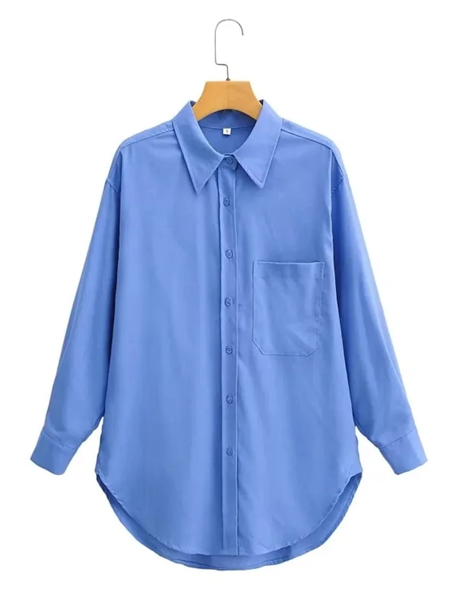 Women Fashion Solid Full Sleeves Loose Long Shirts 2022 Summer New Single Breasted Front Pockets Casual Female Tops
Women Fashion Solid Full Sleeves Loose Long Shirts 2022 Summer New Single Breasted Front Pockets Casual Female Tops