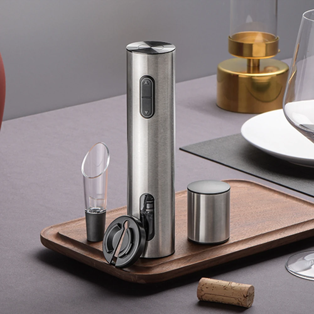 Viboelos Electric Wine Bottle Opener Wine Gadgets Gift Set Automatic Corkscrew For Red Wine With Foil Cutter Kitchen Accessories
Viboelos Electric Wine Bottle Opener Wine Gadgets Gift Set Automatic Corkscrew For Red Wine With Foil Cutter Kitchen Accessories