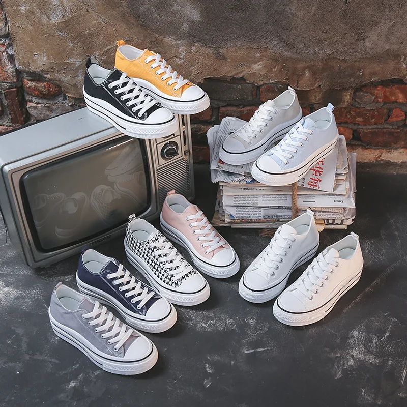 New Style Women Vulcanized Solid Platform Shoes Lace-up Casual Shoes Breathable Walking Canvas Shoes
New Style Women Vulcanized Solid Platform Shoes Lace-up Casual Shoes Breathable Walking Canvas Shoes