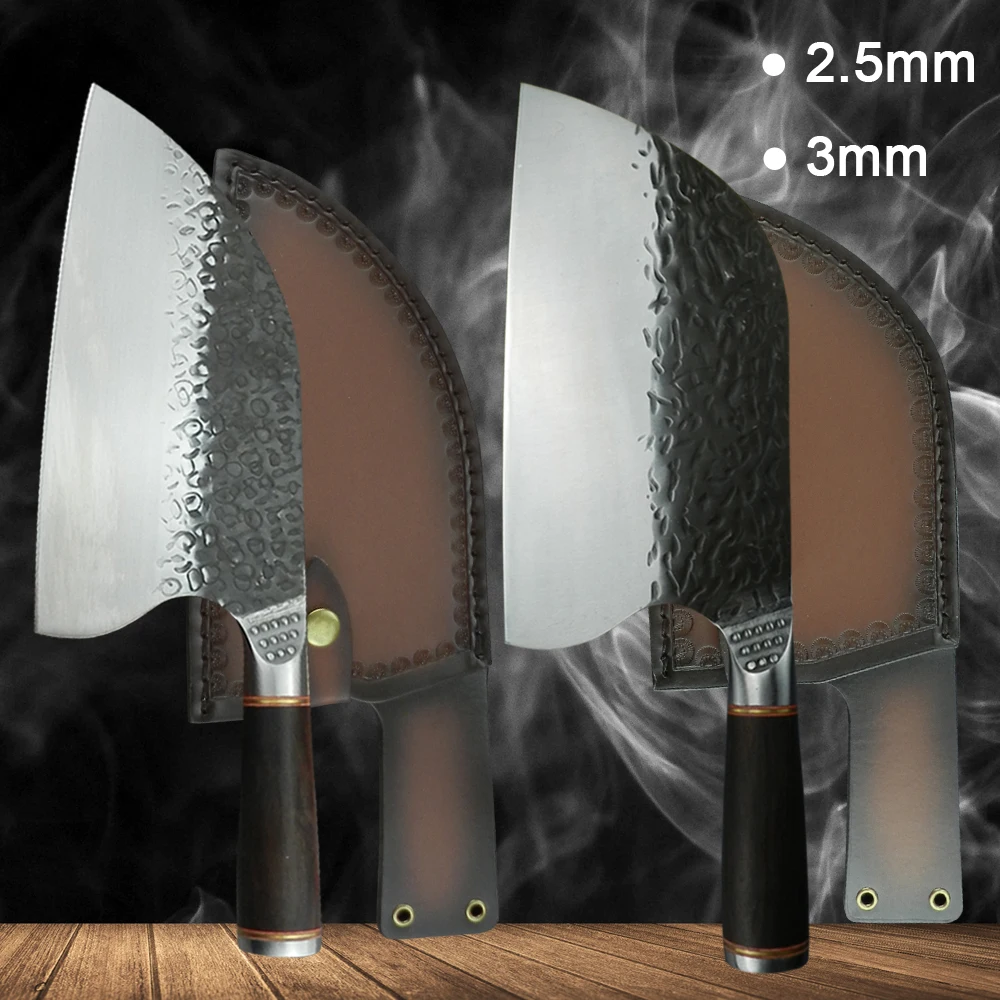 Cleaver Butcher Chef Kitchen Knife 8'' INCH Handmade Forged Stainless Steel 5CR15MOV Sharp Full Tang Blade Knife Cover Sheath
Cleaver Butcher Chef Kitchen Knife 8'' INCH Handmade Forged Stainless Steel 5CR15MOV Sharp Full Tang Blade Knife Cover Sheath