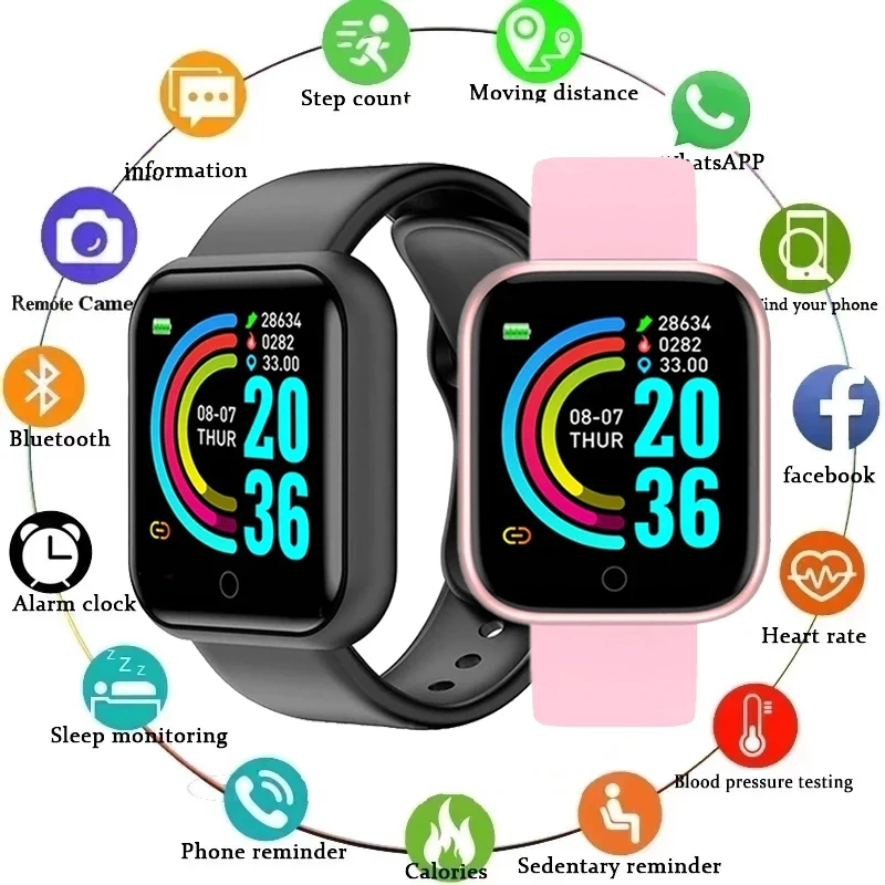 Y68 Smart Watch Men Women Bluetooth Fitness Tracker Blood Pressure Heart Rate Monitor D20 SmartWatch Android IOS for Xiaomi
Y68 Smart Watch Men Women Bluetooth Fitness Tracker Blood Pressure Heart Rate Monitor D20 SmartWatch Android IOS for Xiaomi