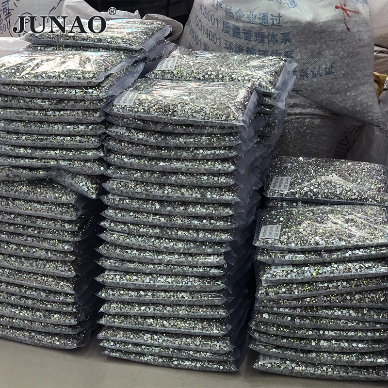 JUNAO Wholesale 100Gross 14400pcs SS6-SS30 Flatback Rhinestone Bulk Package Glass Strass Non Hotfix Cystal Stones For DIY Crafts
JUNAO Wholesale 100Gross 14400pcs SS6-SS30 Flatback Rhinestone Bulk Package Glass Strass Non Hotfix Cystal Stones For DIY Crafts