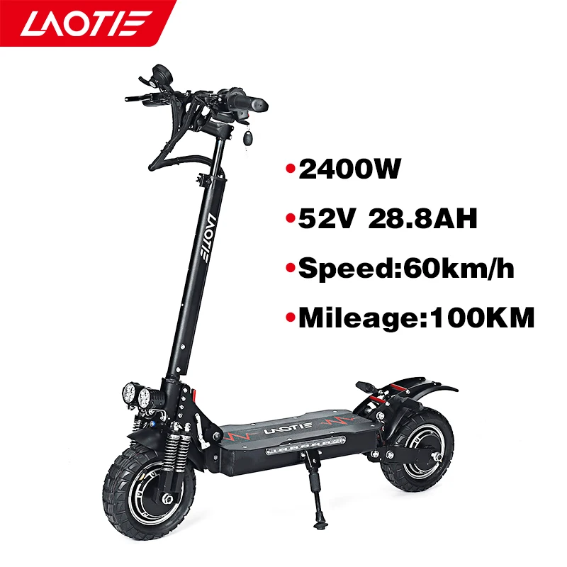 LAOTIE L8S PRO 2400W Dual Motor Electric Scooters Adults 60KM/H Folding Electric Scooter 52V 20A Battery 100km Mileage
LAOTIE L8S PRO 2400W Dual Motor Electric Scooters Adults 60KM/H Folding Electric Scooter 52V 20A Battery 100km Mileage