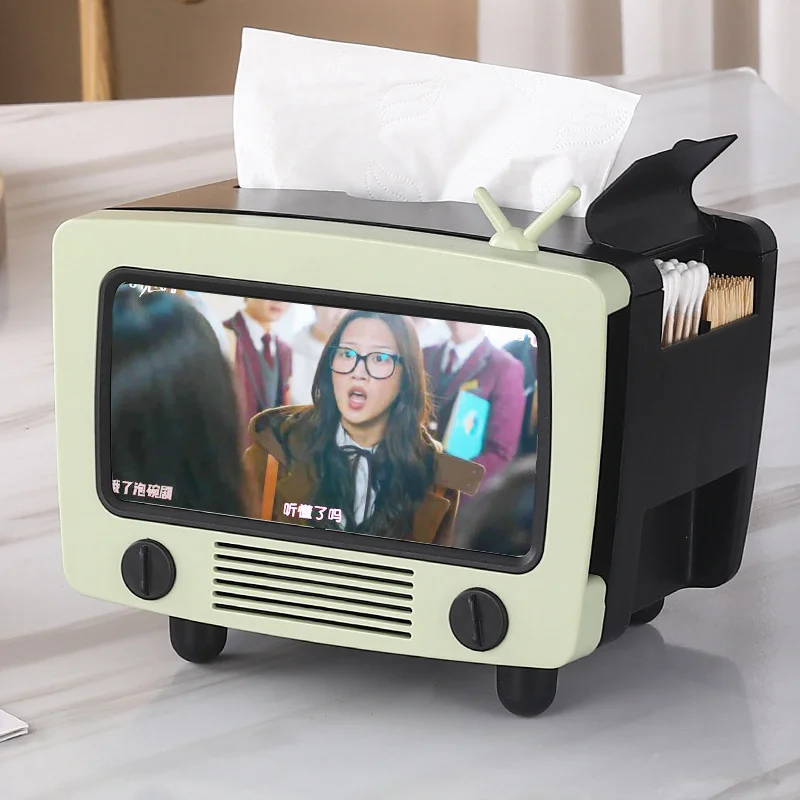 Multi-function TV Tissue Box Plastic Creative Cute Paper Holder Stand Living Room Bedhome Desktop Mobile Phone Holder Storage
Multi-function TV Tissue Box Plastic Creative Cute Paper Holder Stand Living Room Bedhome Desktop Mobile Phone Holder Storage