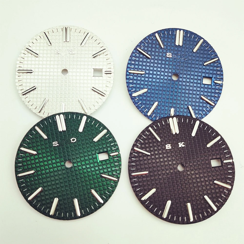 32MM Watch Dial Suitable for Japanese NH35 Movement Green Luminous Literal Nh 35 Nh Case Nh35 Dial Checkered Surface Metal Logo
32MM Watch Dial Suitable for Japanese NH35 Movement Green Luminous Literal Nh 35 Nh Case Nh35 Dial Checkered Surface Metal Logo