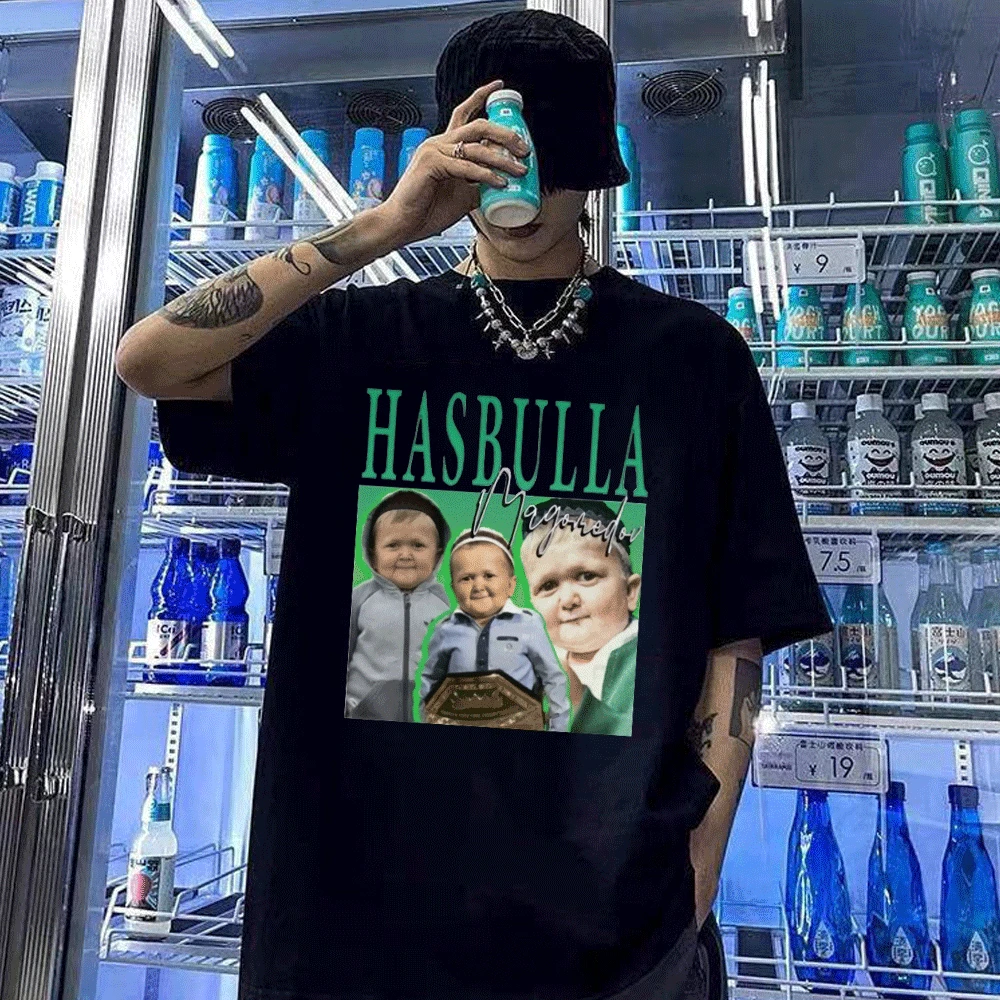 Новинка 2023 г., хлопковая Футболка Hasbulla Fighting Meme, мужские и женские Мини-футболки Khabib, футболка блогера, высококачественные футболки большого ...
Новинка 2023 г., хлопковая Футболка Hasbulla Fighting Meme, мужские и женские Мини-футболки Khabib, футболка блогера, высококачественные футболки большого ...