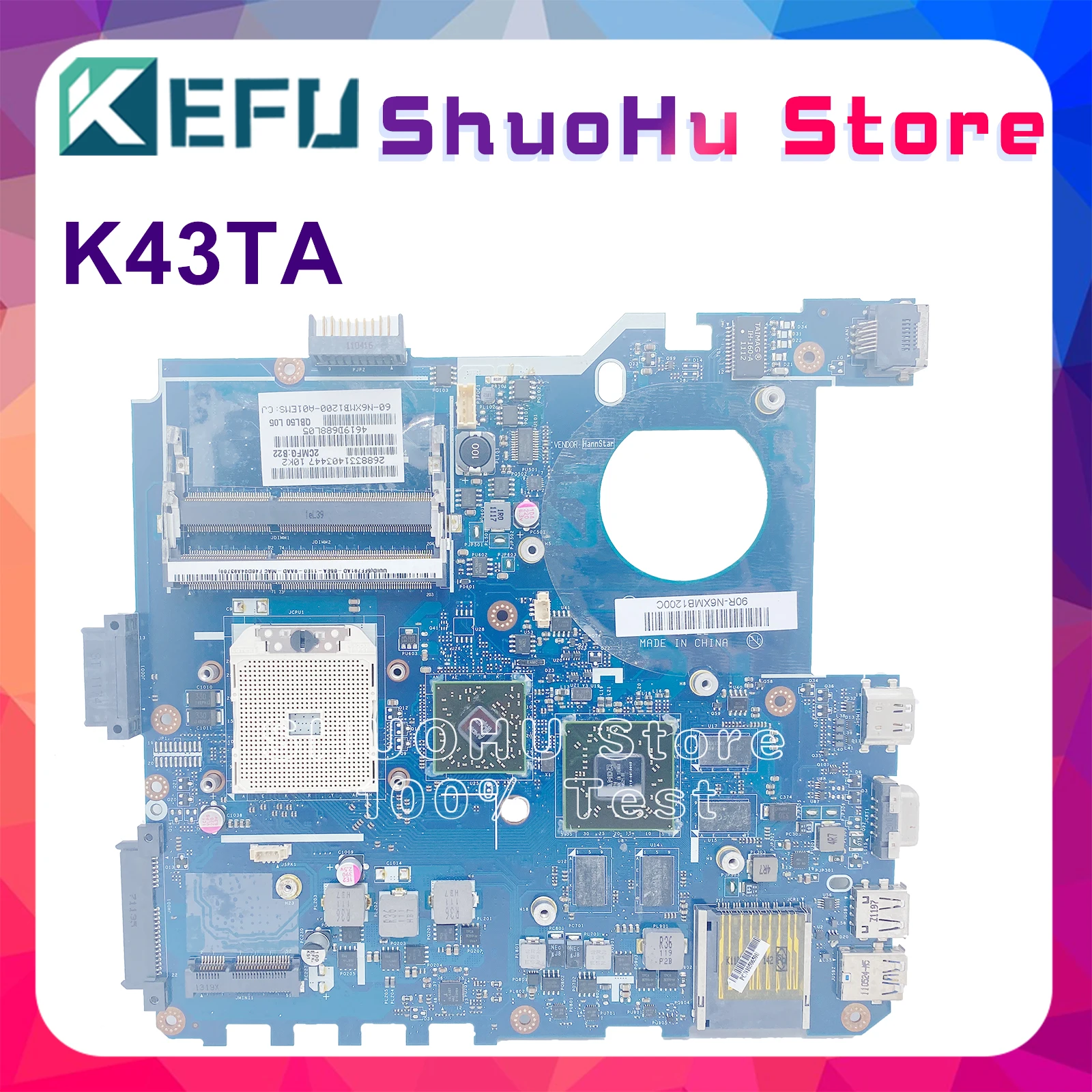 Материнская плата K43TA подходит для ASUS K43TK K43T X43T, материнская плата для ноутбука, оригинальная материнская плата, тест 100%
Материнская плата K43TA подходит для ASUS K43TK K43T X43T, материнская плата для ноутбука, оригинальная материнская плата, тест 100%