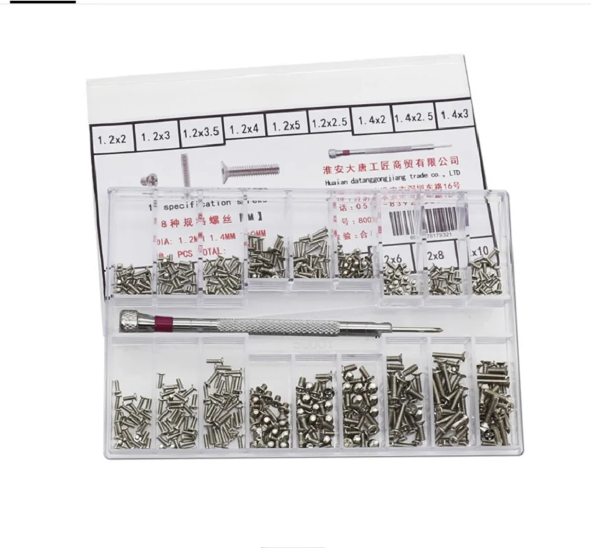 Approx.500pcsScrew Set Flat Head Phillips Screw Assortment Kit with Screw Driver Phillips Drive Mixed Set Silver Color
Approx.500pcsScrew Set Flat Head Phillips Screw Assortment Kit with Screw Driver Phillips Drive Mixed Set Silver Color