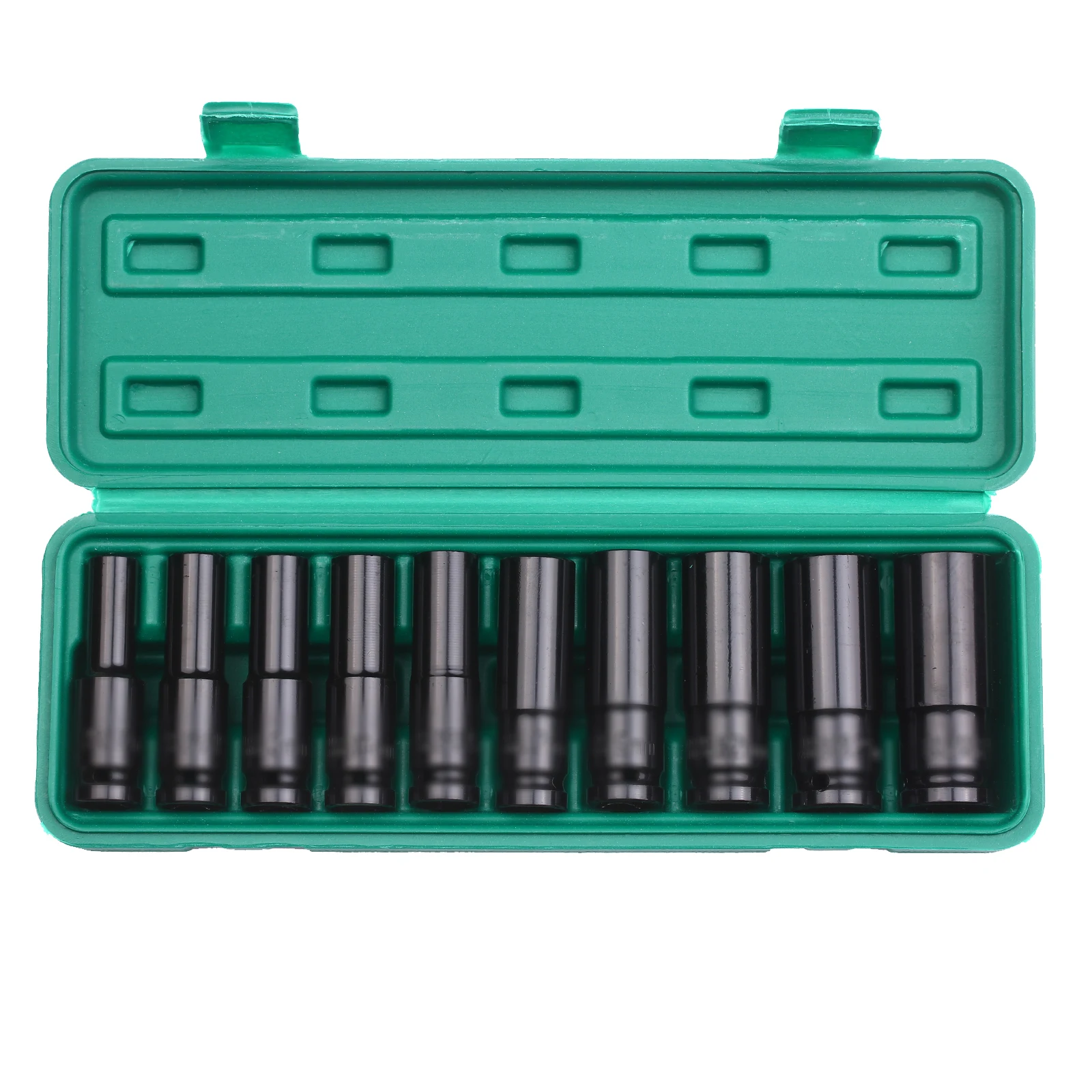 1/2Inch Drive 6-Point Impact Socket Set 10-Piece Metric Sizes 10-24mm Carbon Steel Impact Socket Set with Hard Storage Box
1/2Inch Drive 6-Point Impact Socket Set 10-Piece Metric Sizes 10-24mm Carbon Steel Impact Socket Set with Hard Storage Box
