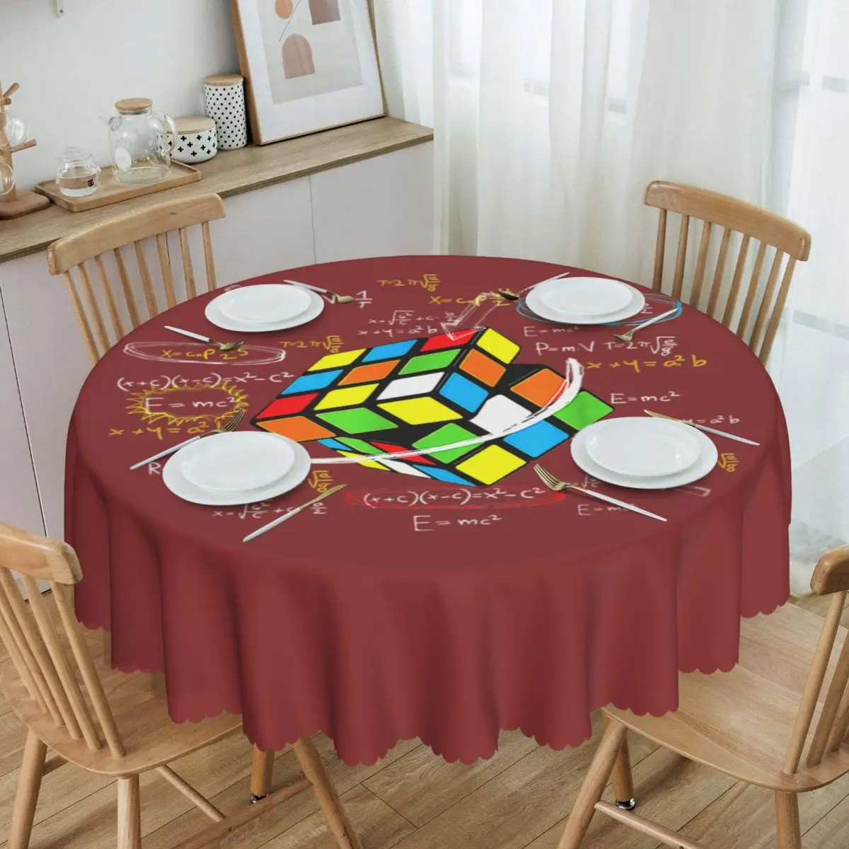 Round Oilproof Math Rubik Rubix Cube Caps Table Cover Tablecloth for Picnic 60 inches Table Cloth
Round Oilproof Math Rubik Rubix Cube Caps Table Cover Tablecloth for Picnic 60 inches Table Cloth