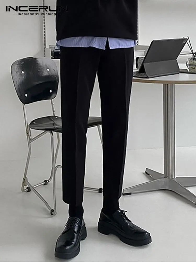 INCERUN Men Casual Pants Solid Color Joggers Button 2022 Korean Straight Trousers Men Streetwear Fashion Leisure Pantalon S-5XL
INCERUN Men Casual Pants Solid Color Joggers Button 2022 Korean Straight Trousers Men Streetwear Fashion Leisure Pantalon S-5XL