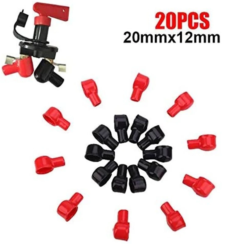 20pcs Battery Terminal Boots Covers Insulating Protector Cable Lug Caps Insulating Covers Replacement Tools Red/Black
20pcs Battery Terminal Boots Covers Insulating Protector Cable Lug Caps Insulating Covers Replacement Tools Red/Black