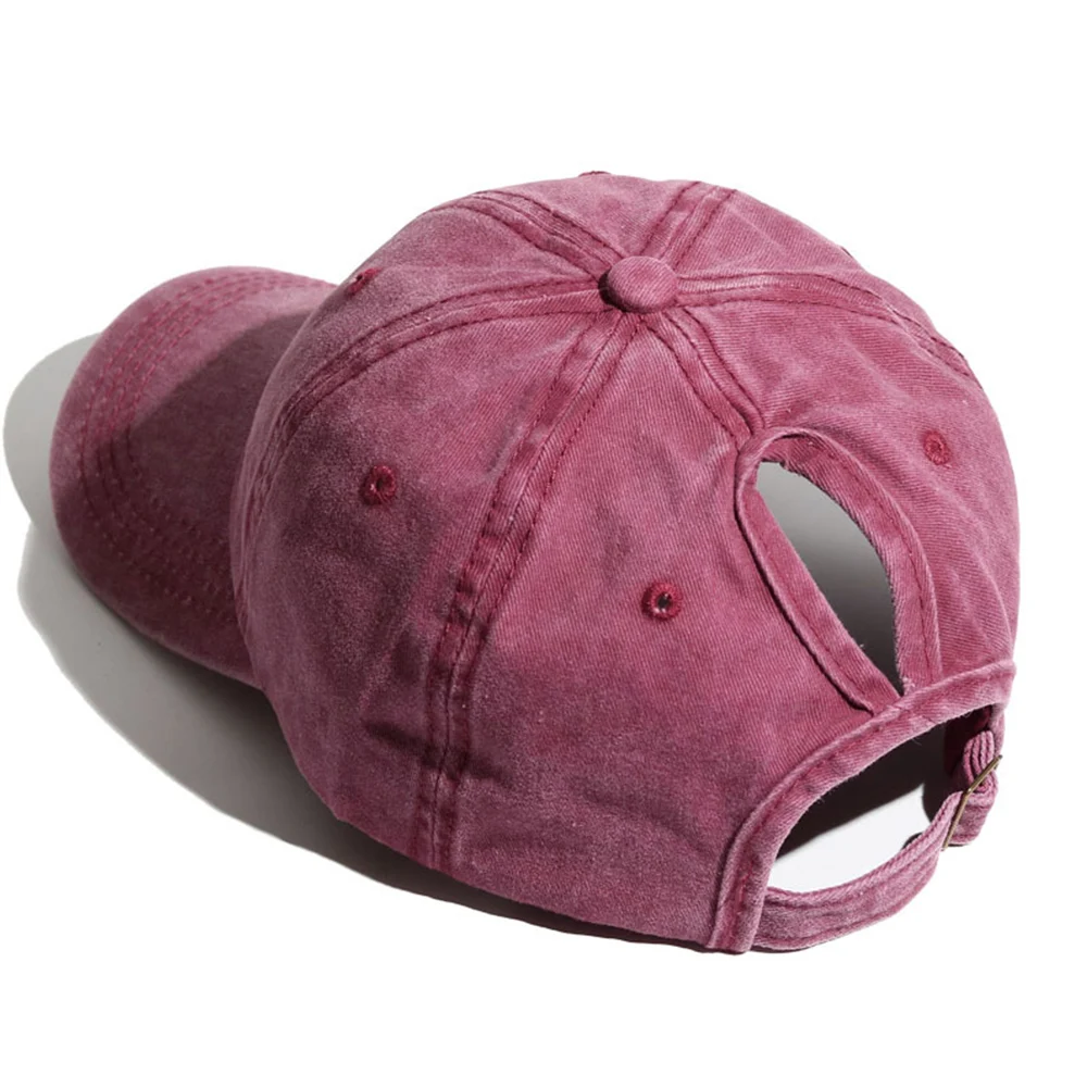 

High Ponytail Baseball Cap Summer Women Sun Hat Adjustable Snapback Caps Outdoor Running Hat Messy High Bun Female Hats