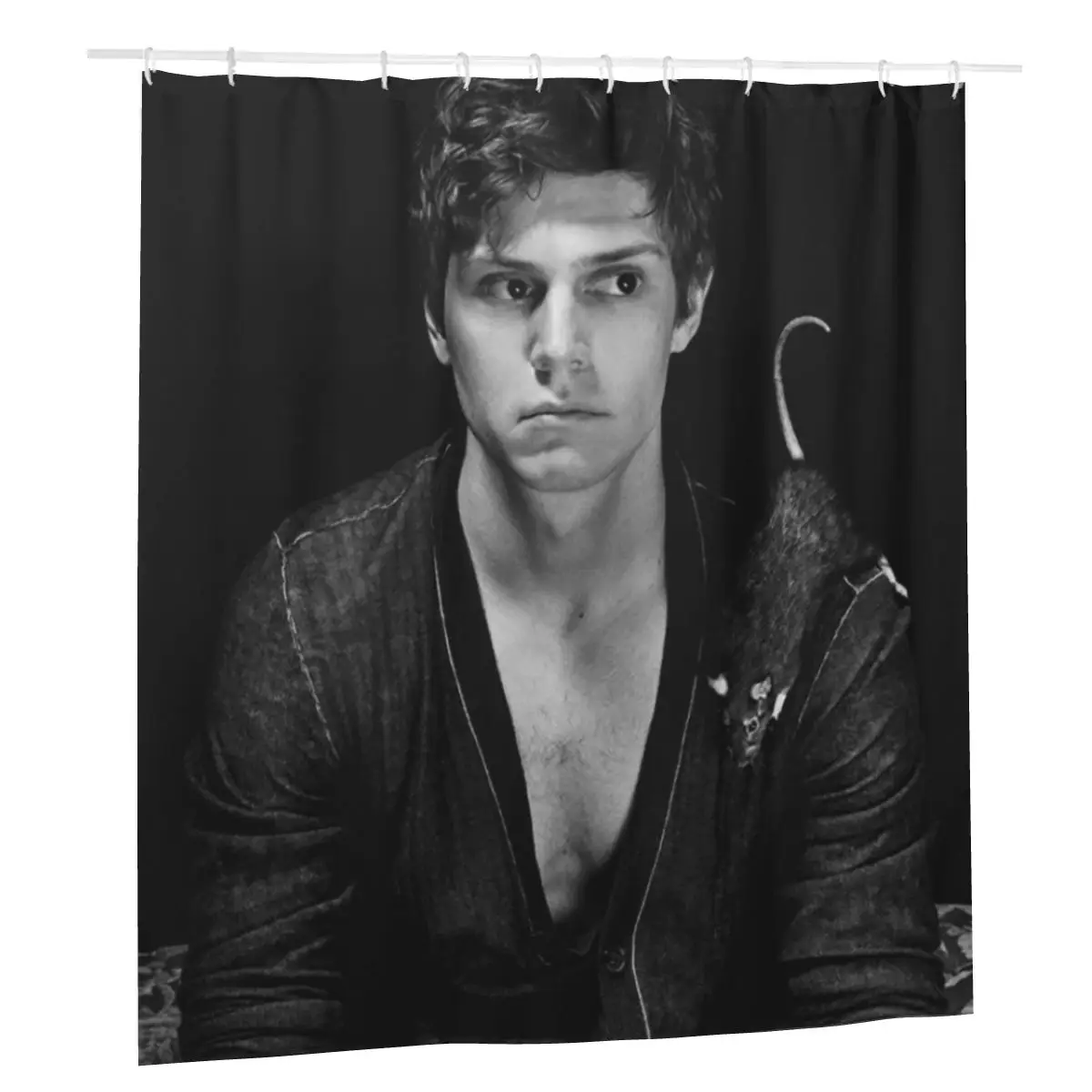 Cute Evan Peters Shower Curtains Actor Bath Printing Polyester Waterproof Bath Curtains with 12pcs Hooks
Cute Evan Peters Shower Curtains Actor Bath Printing Polyester Waterproof Bath Curtains with 12pcs Hooks