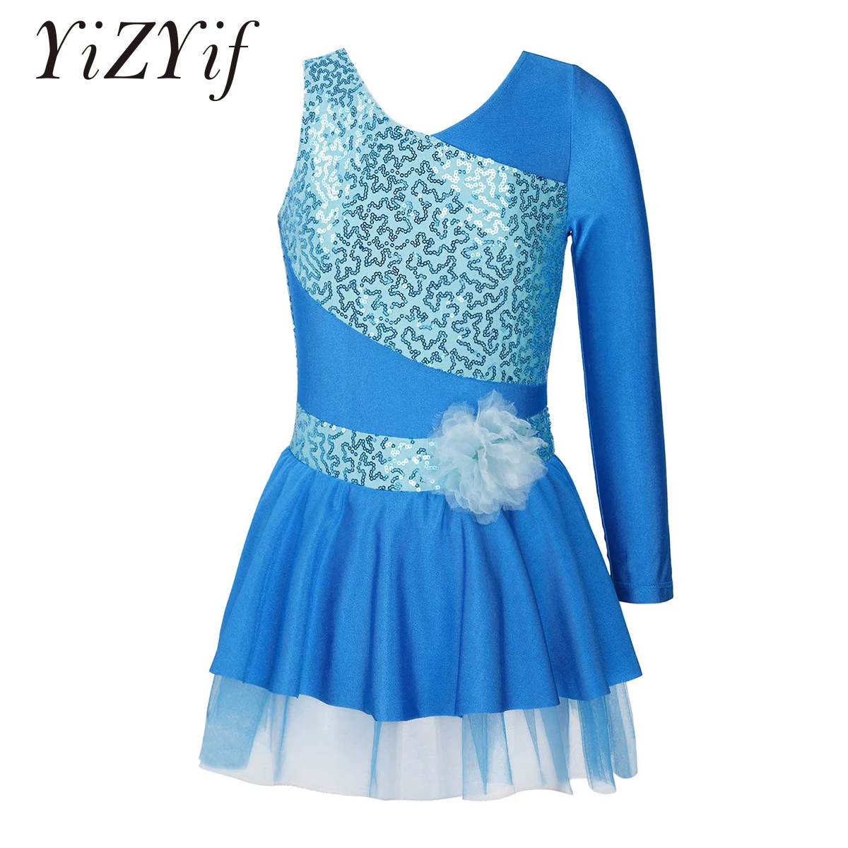Girls Gymnastic Ballet Dance Leotard Tutu Dress Kids Sequin Single Flower Sleeves Hollow Back Mesh Figure Ice Skating Costumes
Girls Gymnastic Ballet Dance Leotard Tutu Dress Kids Sequin Single Flower Sleeves Hollow Back Mesh Figure Ice Skating Costumes