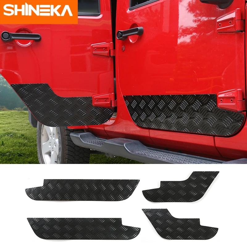 SHINEKA Car Door Anti-scratch Guard Plate Decoration Covers For Jeep Wrangler JK 2007-2017 Black Aluminum alloy Accessories
SHINEKA Car Door Anti-scratch Guard Plate Decoration Covers For Jeep Wrangler JK 2007-2017 Black Aluminum alloy Accessories
