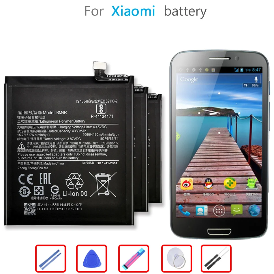 For Xiao Mi BM4R Battery For Xiaomi Mi 10 Lite 10Lite Mi10 Lite 5G BM4R Genuine Replacement Phone Battery 4160mAh With Tools
For Xiao Mi BM4R Battery For Xiaomi Mi 10 Lite 10Lite Mi10 Lite 5G BM4R Genuine Replacement Phone Battery 4160mAh With Tools