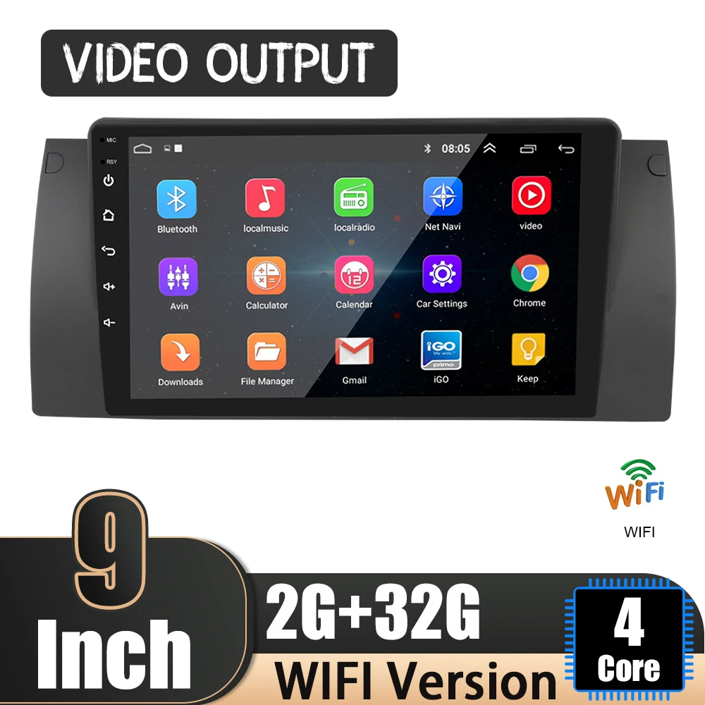 9 Inch Android 10.1 2 Din Car Radio GPS Bluetooth WiFi For BMW 5-Series(E39) 1995-2003 X5(E53) 1999-2006 Hands-free Multimedia
9 Inch Android 10.1 2 Din Car Radio GPS Bluetooth WiFi For BMW 5-Series(E39) 1995-2003 X5(E53) 1999-2006 Hands-free Multimedia