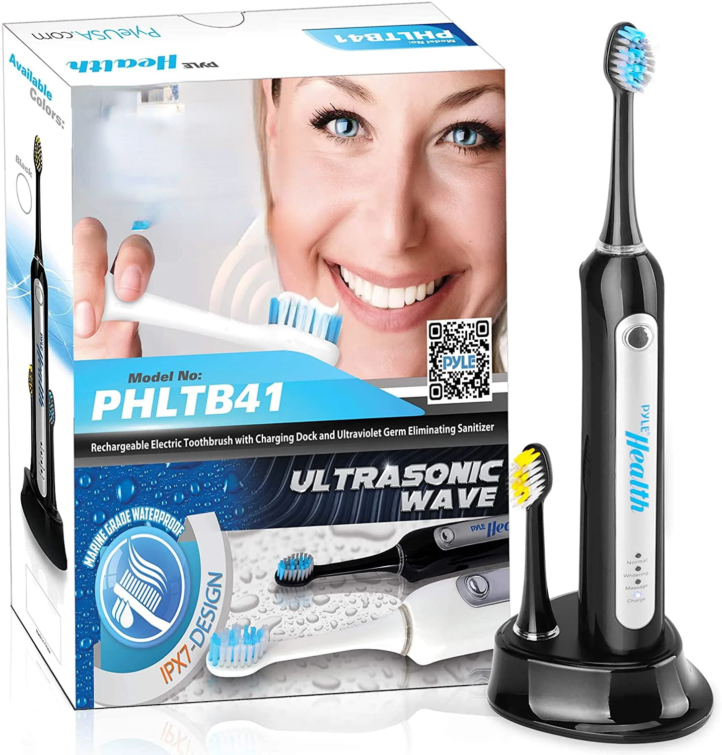 - Ultrasonic Wave Reable Toothbrush with Automatic Charging Dock Base, Ultra Quiet Operation (Black)
- Ultrasonic Wave Reable Toothbrush with Automatic Charging Dock Base, Ultra Quiet Operation (Black)