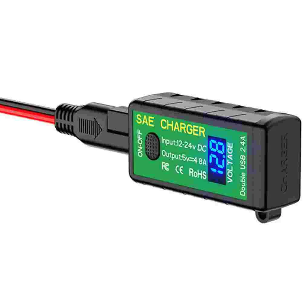 1 шт. 4.8A практичный шикарный мобильный телефон с двумя USB-портами для мотоцикла
1 шт. 4.8A практичный шикарный мобильный телефон с двумя USB-портами для мотоцикла