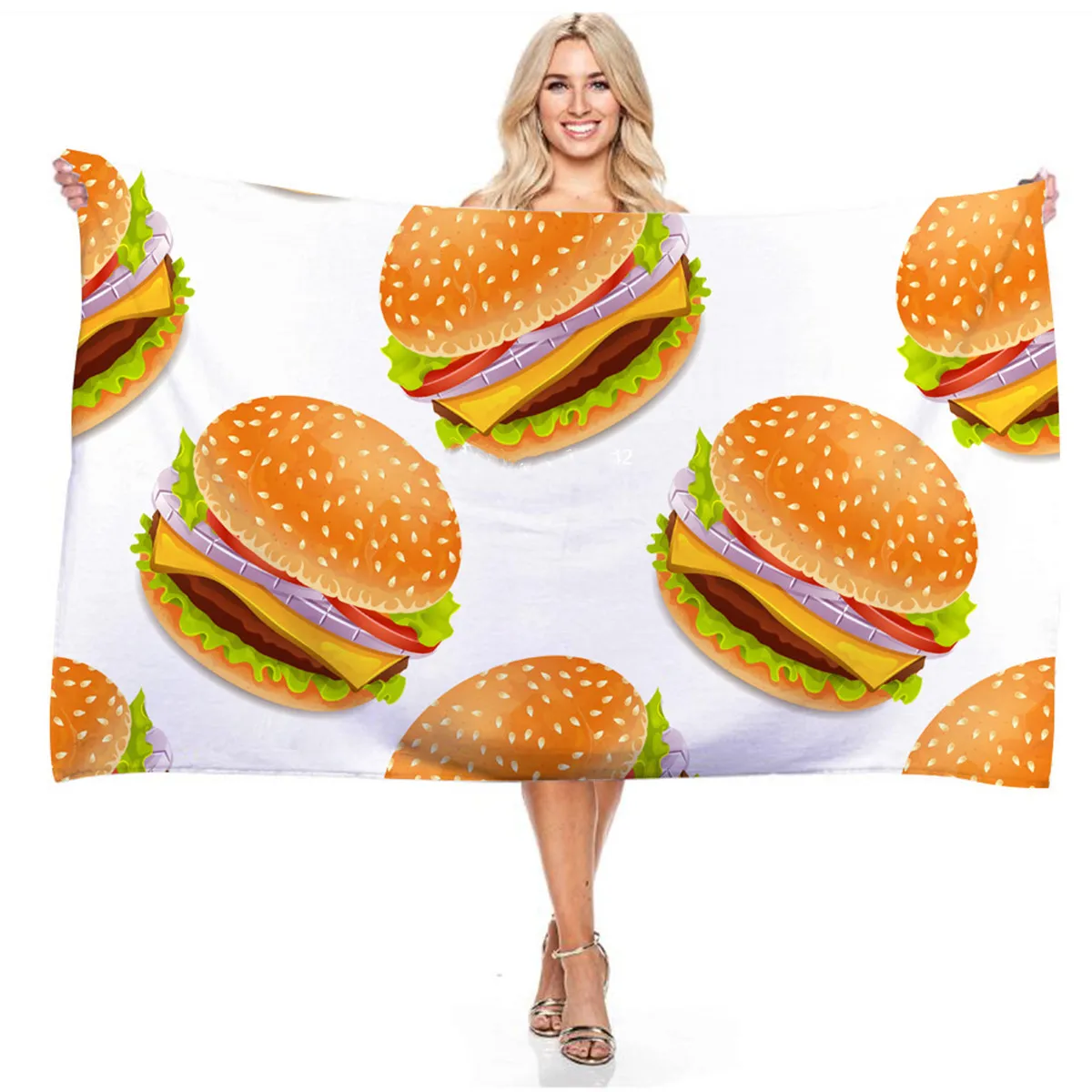 Hot Food Hamburger Corn Series Beach Towel 3D Digital Printed Rectangular Bathroom Outdoor Quick-dry Absorbent Towel Home Decor
Hot Food Hamburger Corn Series Beach Towel 3D Digital Printed Rectangular Bathroom Outdoor Quick-dry Absorbent Towel Home Decor