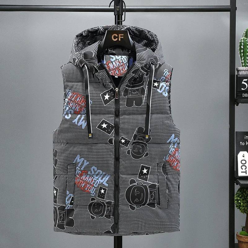 Мужской жилет с мультяшным принтом, теплая безрукавка из 2022 полиэстера, зима 100%
Мужской жилет с мультяшным принтом, теплая безрукавка из 2022 полиэстера, зима 100%
