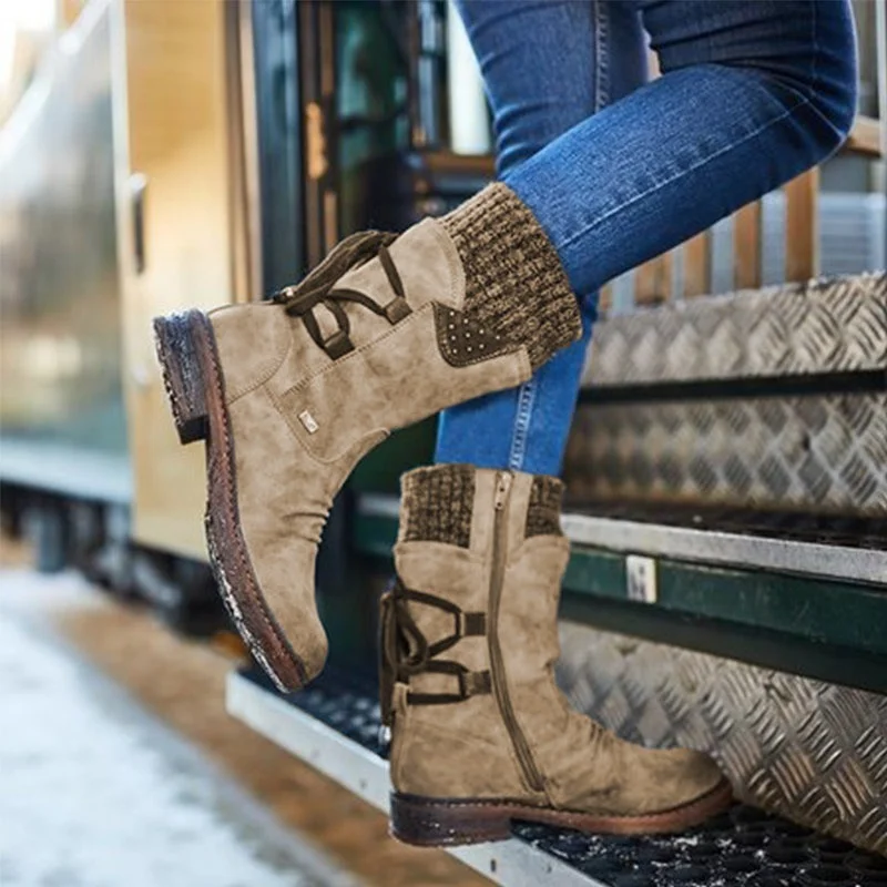 2022 Women Ankle Boots Winter Side Zipper Snow Boots Booties Women Lace Up Women Shoes Size 43 Retro Knitting Boots Botas Mujer
2022 Women Ankle Boots Winter Side Zipper Snow Boots Booties Women Lace Up Women Shoes Size 43 Retro Knitting Boots Botas Mujer