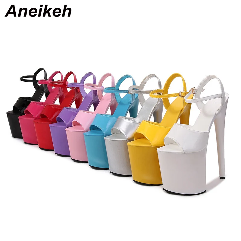 Aneikeh Fashion Women's Sandal 2023 Sexy Super High Heel Platform Solid Ankle Buckle Strap Open Toe Wedding Party Nightclub Shoe
Aneikeh Fashion Women's Sandal 2023 Sexy Super High Heel Platform Solid Ankle Buckle Strap Open Toe Wedding Party Nightclub Shoe