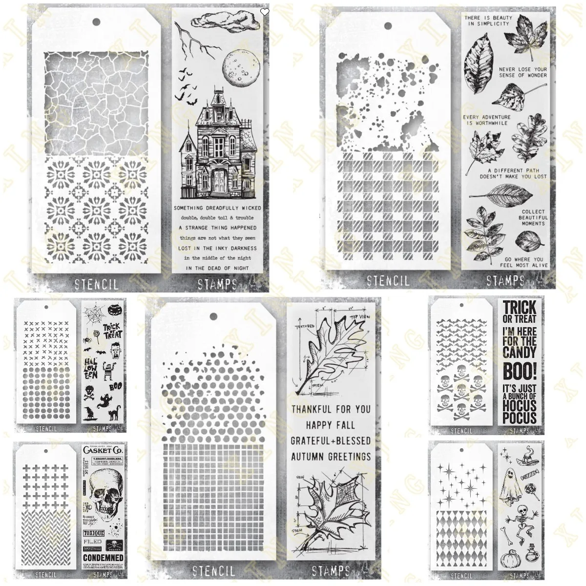 

New Halloween Doodles Clear Stamps Stencil for 2023 Scrapbook Diary Decoration Embossing Template Diy Greeting Card Handmade