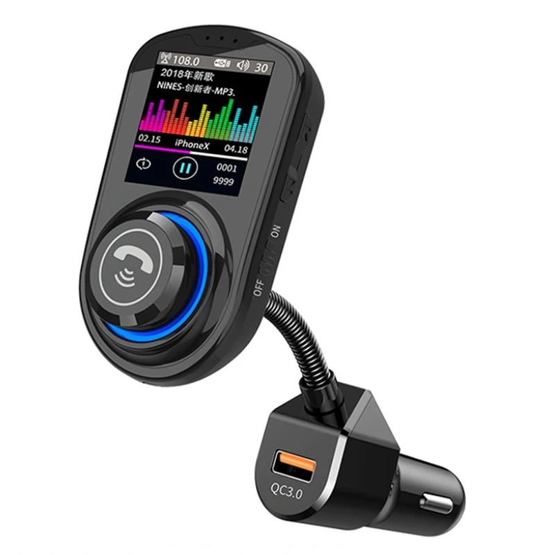 

G45 1.8 Inch LCD Screen Bluetooth 5.0 Car MP3 Player QC3.0 Car Charger Wireless Handsfree FM Transmitter Radio Adapter