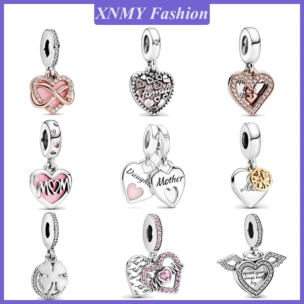 XNMY Silver Color Love Family Mother & Daughter Heart Split Pendant DIY fine beads Fit Original Pandora Charm Bracelet Jewelry
XNMY Silver Color Love Family Mother & Daughter Heart Split Pendant DIY fine beads Fit Original Pandora Charm Bracelet Jewelry