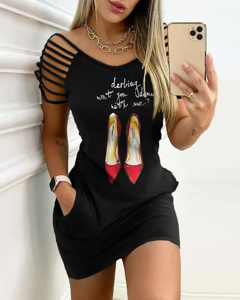 Summer Sexy Mini Dress Women's O Neck Hollowed Out Dress Print A-line Pullover Pocket Mesh Short Sleeve Bodycon Casual Vestidos
Summer Sexy Mini Dress Women's O Neck Hollowed Out Dress Print A-line Pullover Pocket Mesh Short Sleeve Bodycon Casual Vestidos