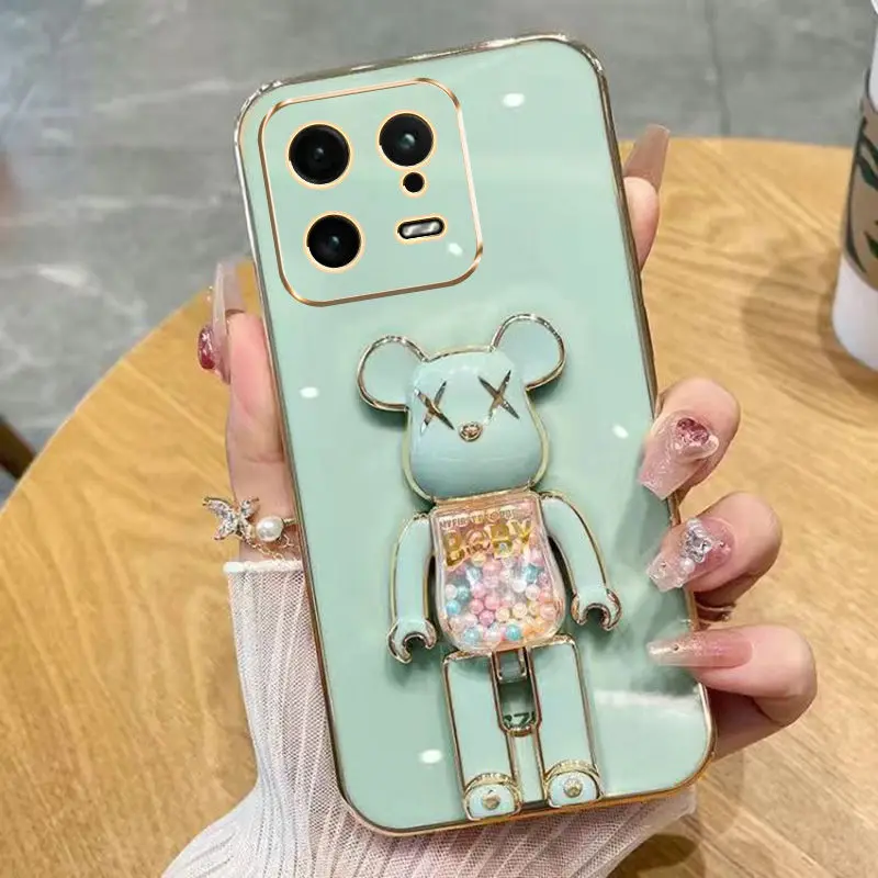 Cute Bear Plating Holder Women Phone Case for Xiaomi 13 12s 12 11 Pro Kickstand Girl Back Cover Shell 
Cute Bear Plating Holder Women Phone Case for Xiaomi 13 12s 12 11 Pro Kickstand Girl Back Cover Shell