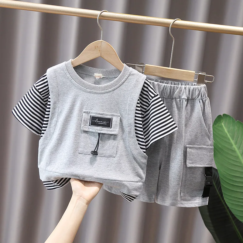 Summer Baby Boy Clothes Children Clothing Set for Kids T-Shirt + Shorts 2PCS Outfits Cotton Casual Boys Tracksuit 2-9Year
Summer Baby Boy Clothes Children Clothing Set for Kids T-Shirt + Shorts 2PCS Outfits Cotton Casual Boys Tracksuit 2-9Year