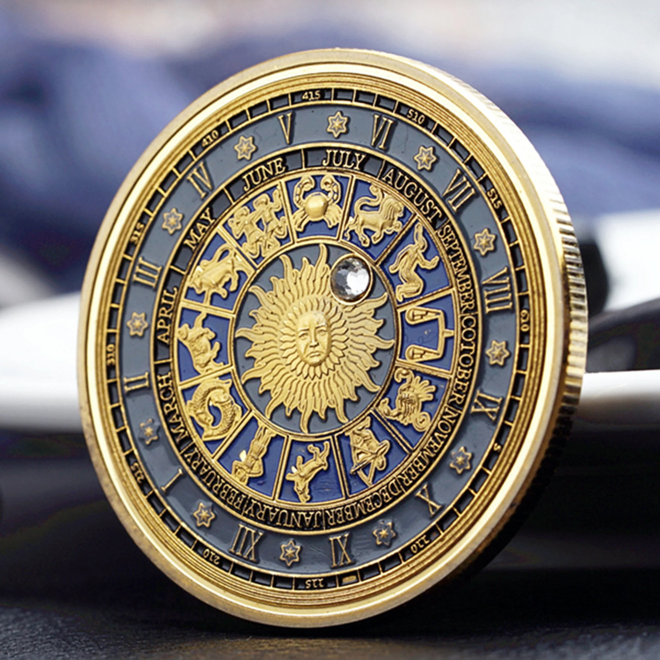 European and American Twelve Constellation Commemorative Coins Tarot Wishing Sun God Commemorative Coin Ornament
European and American Twelve Constellation Commemorative Coins Tarot Wishing Sun God Commemorative Coin Ornament