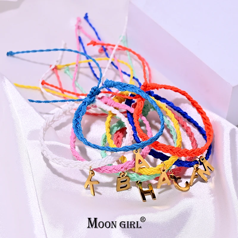Stainless Steel Initial Bracelet for Women Fashion Handmade Boho Waterproof Surf Pulseras Mujer Adjustable Wristband MOON GIRL
Stainless Steel Initial Bracelet for Women Fashion Handmade Boho Waterproof Surf Pulseras Mujer Adjustable Wristband MOON GIRL