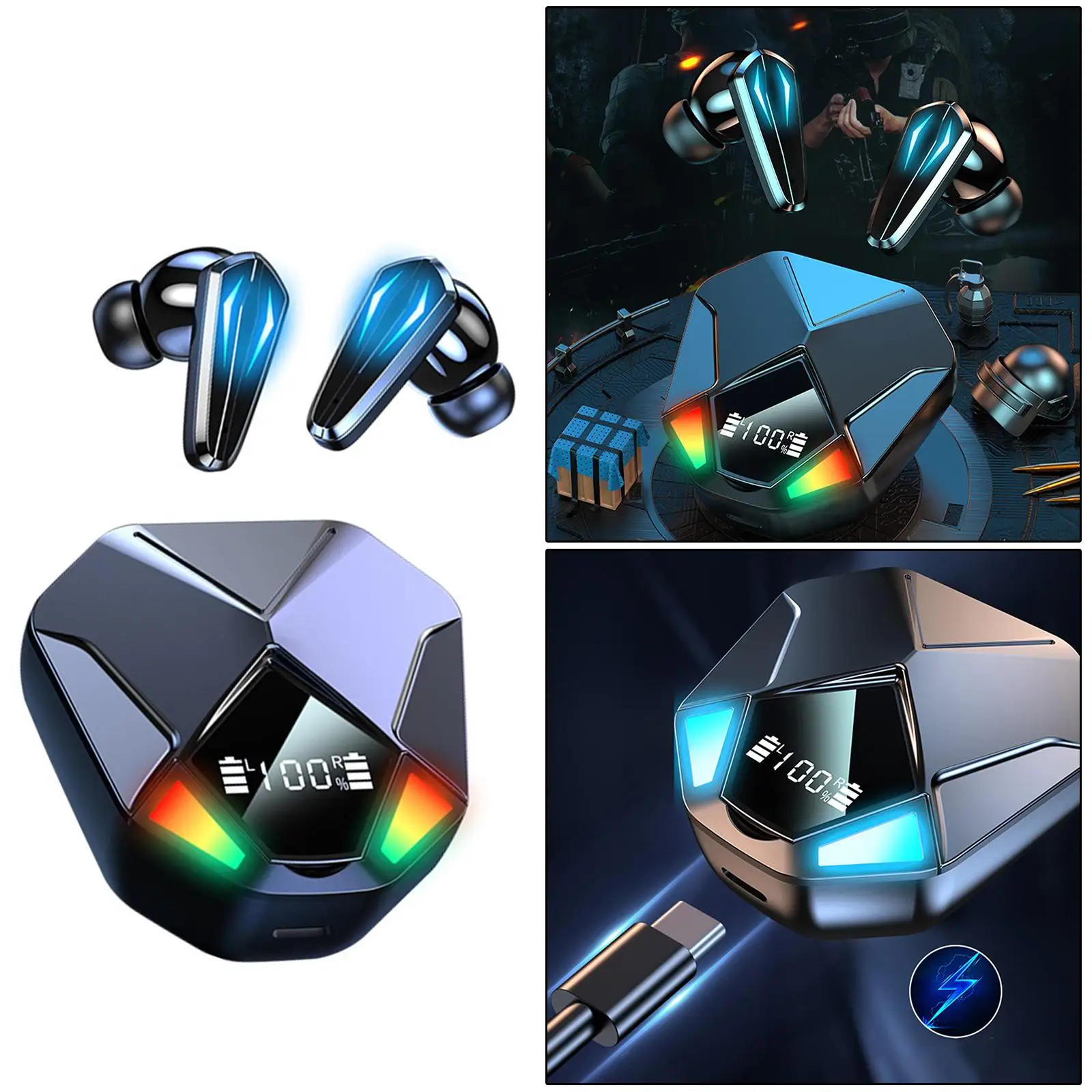 Bluetooth 5.1 in-Ear Gaming Earbuds Cool Light Headset Built-in Mic Fitness
Bluetooth 5.1 in-Ear Gaming Earbuds Cool Light Headset Built-in Mic Fitness
