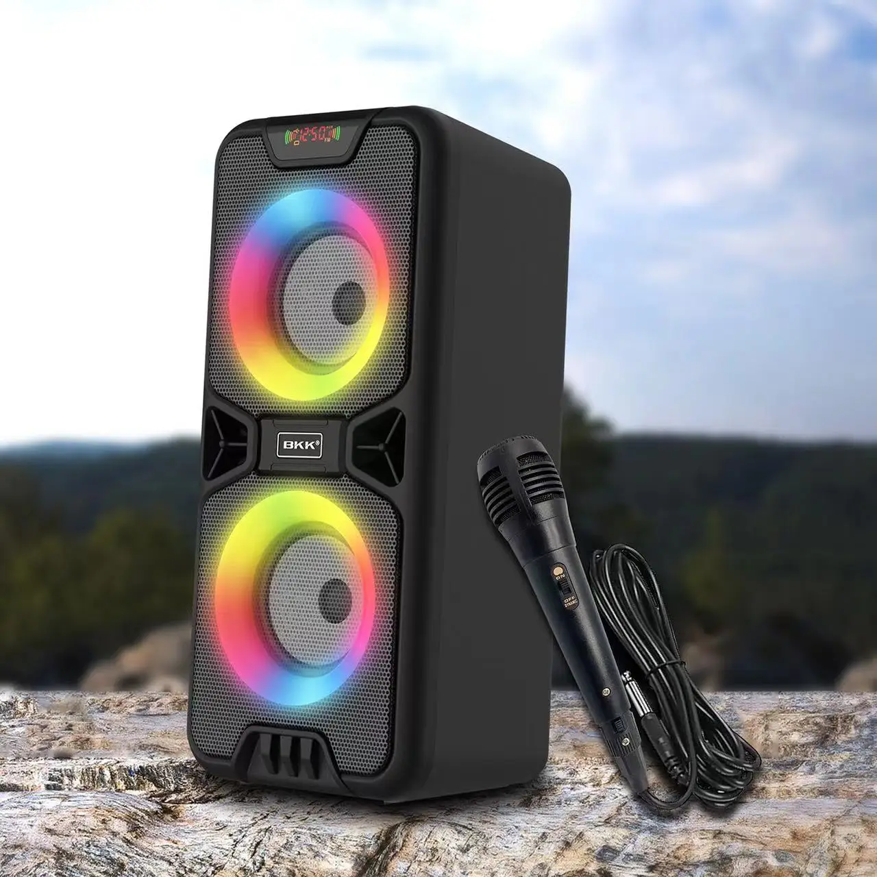 Беспроводная Bluetooth-колонка с микрофоном, 4 дюйма 
Беспроводная Bluetooth-колонка с микрофоном, 4 дюйма