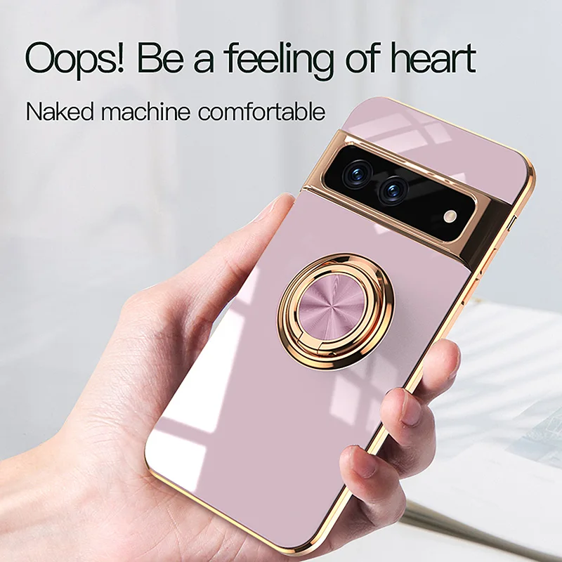 For Google Pixel 7 Pro Luxury Soft Plating Holder Case For Google Pixel 5A With Ring Shockproof Stand Cover For Google Pixel 6A
For Google Pixel 7 Pro Luxury Soft Plating Holder Case For Google Pixel 5A With Ring Shockproof Stand Cover For Google Pixel 6A