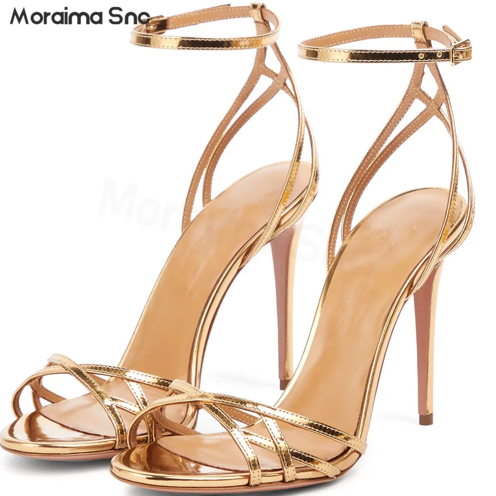 Gold Cross Thin Strap Open Toe Sandals Summer New Round Toe Stiletto Hollow High Heel Sandals Ankle Buckle Fashion Women's Shoes
Gold Cross Thin Strap Open Toe Sandals Summer New Round Toe Stiletto Hollow High Heel Sandals Ankle Buckle Fashion Women's Shoes