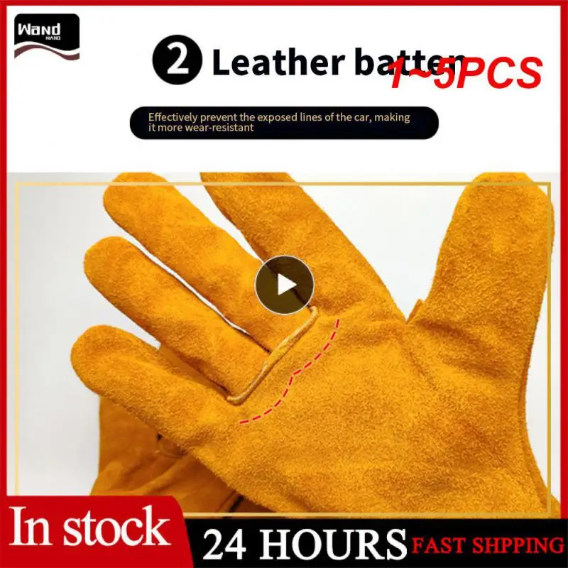 1~5PCS Men Work Gloves Soft Cowhide Driver Hunting Driving Farm Garden Welding Security Protection Safety Workers Mechanic Glove
1~5PCS Men Work Gloves Soft Cowhide Driver Hunting Driving Farm Garden Welding Security Protection Safety Workers Mechanic Glove
