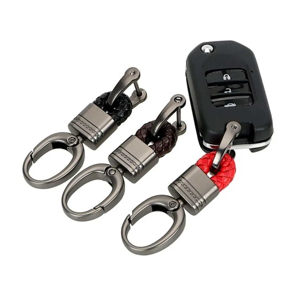 Leather Rope KeyChain For Car Hand Woven Horseshoe Buckle Key Rings Couple Auto Gift Detachable Metal Luxury Key Chains
Leather Rope KeyChain For Car Hand Woven Horseshoe Buckle Key Rings Couple Auto Gift Detachable Metal Luxury Key Chains