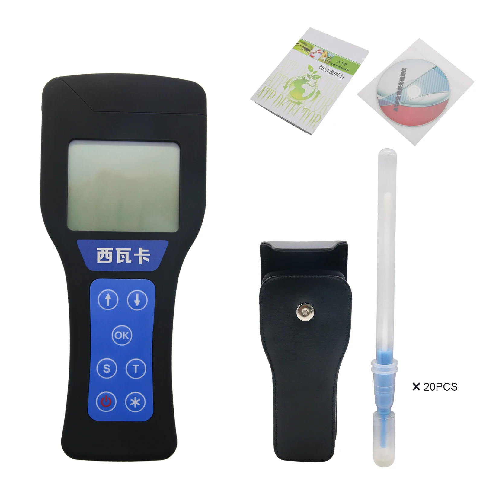 Handheld Surface Microbial Cleanliness Tester Food Residue ATP Fluorescence Detector
Handheld Surface Microbial Cleanliness Tester Food Residue ATP Fluorescence Detector