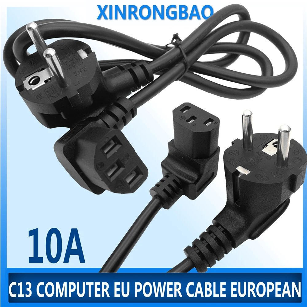 Angled C13 Computer EU Power Cable European Type F Adapter Plug to IEC C13 Extension Cord For Monitor PDU Antminer Printer 100mm
Angled C13 Computer EU Power Cable European Type F Adapter Plug to IEC C13 Extension Cord For Monitor PDU Antminer Printer 100mm