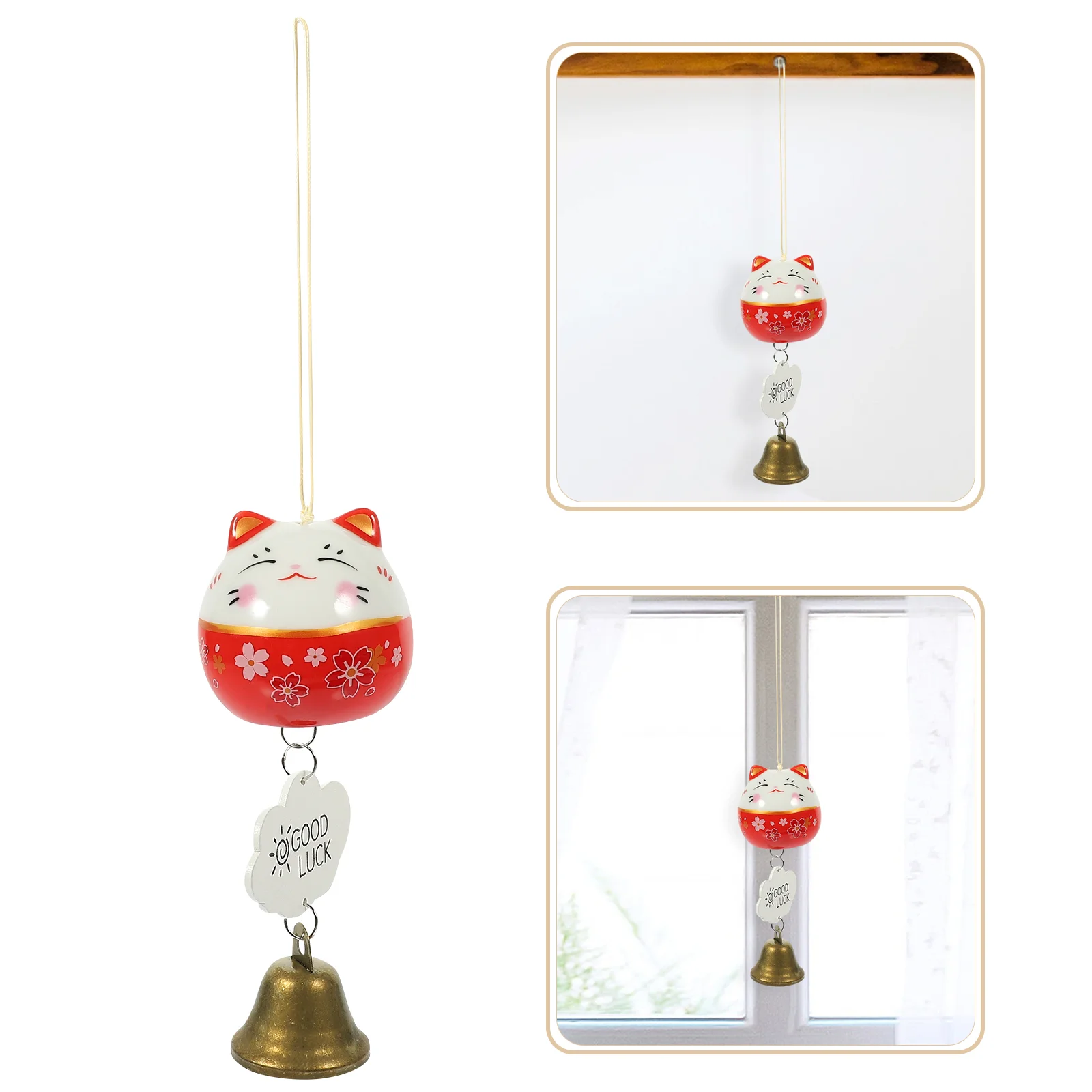Wind Chime Cat Japanese Lucky Hanging Bell Chimes Decorations Kids Birthday Bells Car Shui Feng Fortune Ornament Pendant Ceramic
Wind Chime Cat Japanese Lucky Hanging Bell Chimes Decorations Kids Birthday Bells Car Shui Feng Fortune Ornament Pendant Ceramic