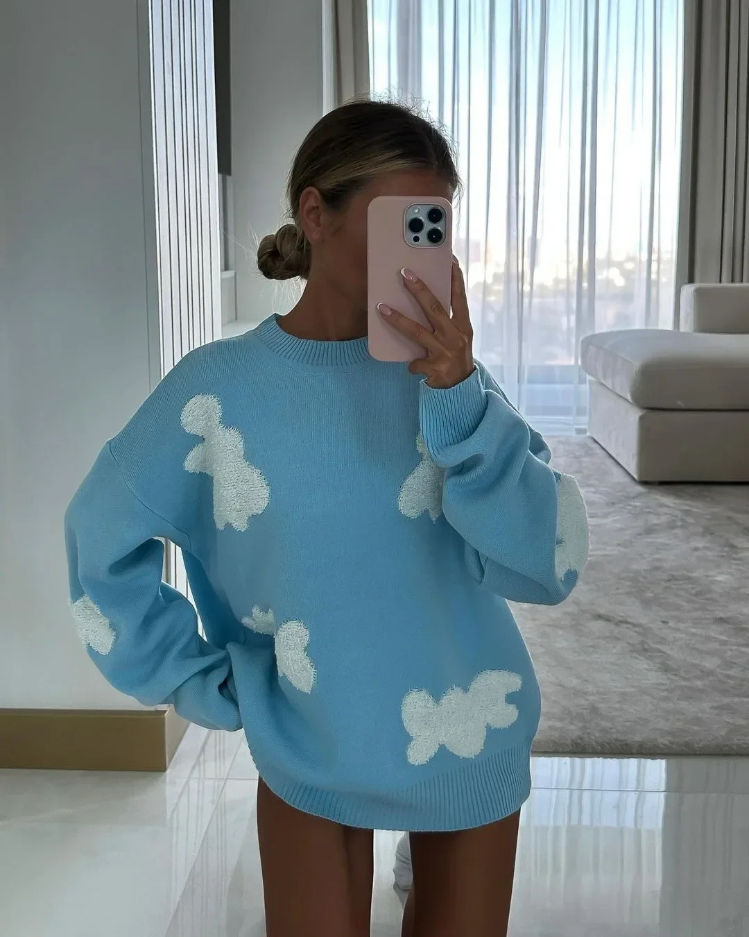 2023 Fashion Womens Jacquard Sweater Long Sleeve Round Neck Loose Womens Sweater Knitwear
2023 Fashion Womens Jacquard Sweater Long Sleeve Round Neck Loose Womens Sweater Knitwear