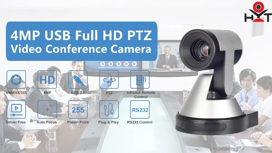 4MP 10X Optical Zoom USB 2.0 Auto Focus Live Stream Broadcast Online Education Video Conference Camera for Meeting/Classroom
4MP 10X Optical Zoom USB 2.0 Auto Focus Live Stream Broadcast Online Education Video Conference Camera for Meeting/Classroom