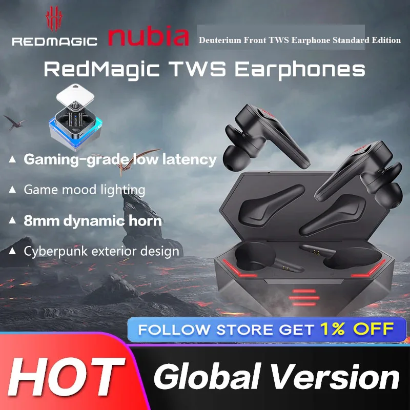 Оригинальные глобальная версия NUBIA RedMagic TWS Игровые наушники 5S беспроводные Bluetooth Redmagic Cyberpods RedMagic DAO TWS наушники
Оригинальные глобальная версия NUBIA RedMagic TWS Игровые наушники 5S беспроводные Bluetooth Redmagic Cyberpods RedMagic DAO TWS наушники