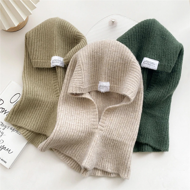 Men Hooded Hats Scarf Bonnet Women Winter Knitted Cap Unisex Solid Color Scarves Hijab Elastic Beanie Outdoor Warmer Neck Collar
Men Hooded Hats Scarf Bonnet Women Winter Knitted Cap Unisex Solid Color Scarves Hijab Elastic Beanie Outdoor Warmer Neck Collar